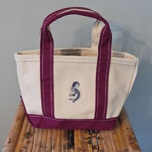 Canvas Tote Bag with Purple Accents